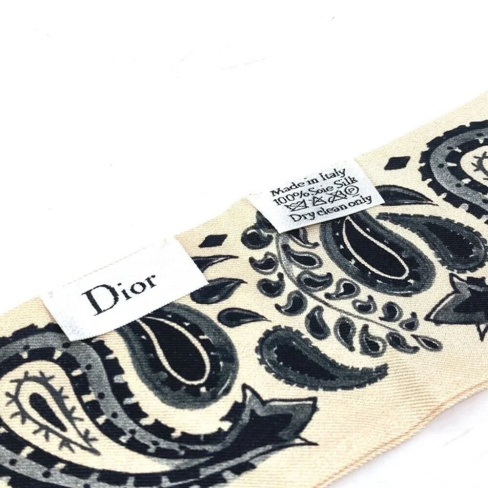 Dior Logo Mitsua BandeauScarf Scarf silk Beige